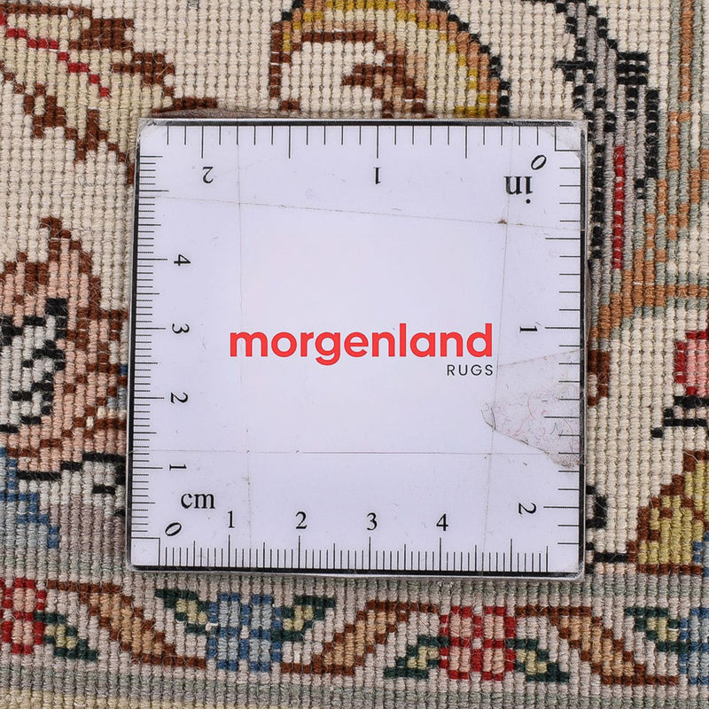 Biegacz Dywan perski - Tabriz - Królewski - 405 x 84 cm - beżowy