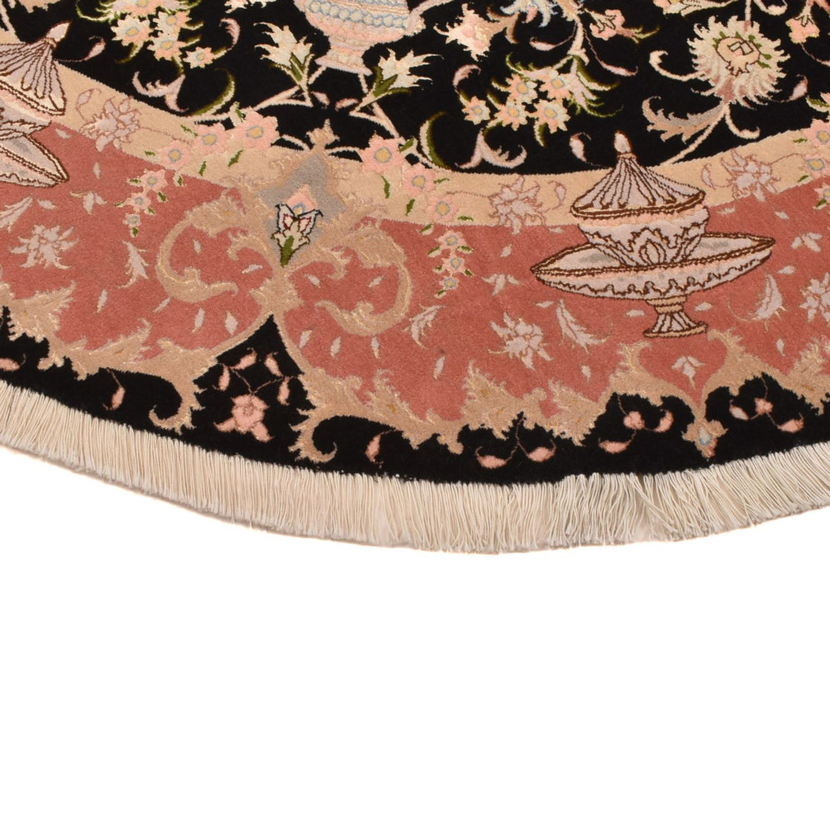 Dywan perski - Tabriz - Premium okrągły  - 200 x 200 cm - wielokolorowy