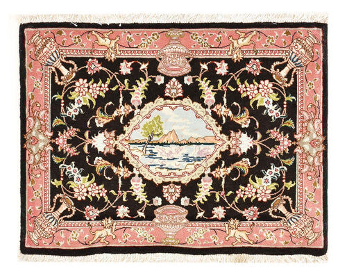 Dywan perski - Tabriz - Królewski - 72 x 55 cm - ciemnoniebieski