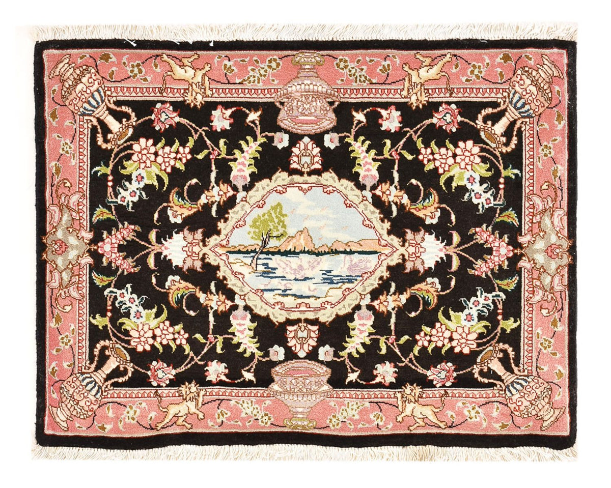 Dywan perski - Tabriz - Królewski - 72 x 55 cm - ciemnoniebieski