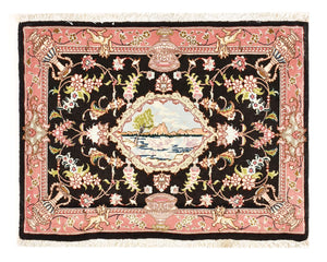 Dywan perski - Tabriz - Królewski - 72 x 55 cm - ciemnoniebieski