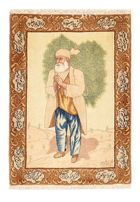 Dywan perski - Tabriz - Królewski - 73 x 56 cm - wielokolorowy