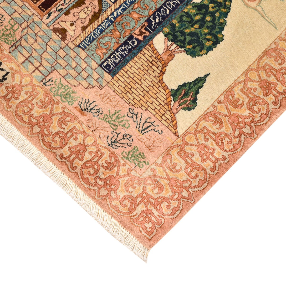 Dywan perski - Tabriz - Królewski - 83 x 72 cm - wielokolorowy