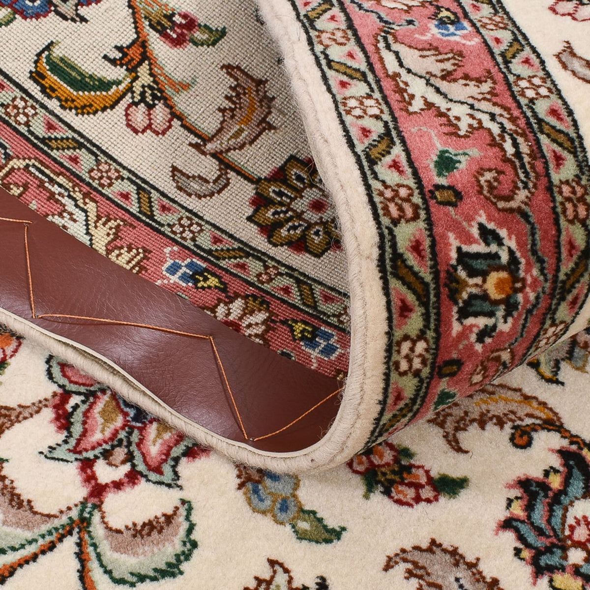 Biegacz Dywan perski - Tabriz - Królewski - 295 x 72 cm - piaskowy