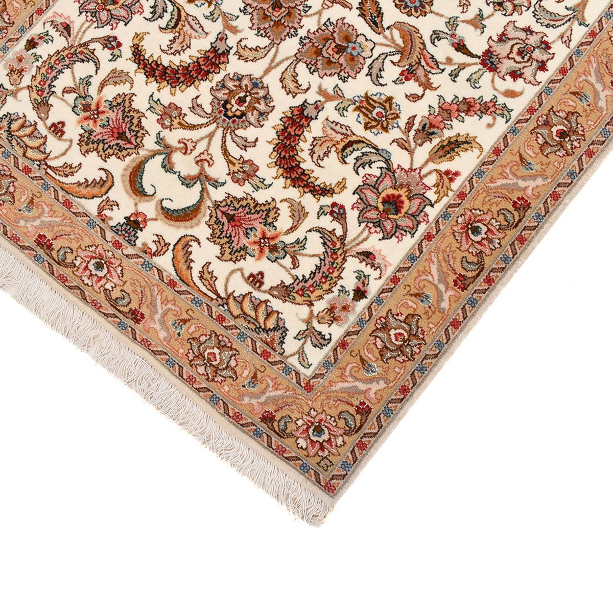 Biegacz Dywan perski - Tabriz - Premium - 320 x 83 cm - karmelowy