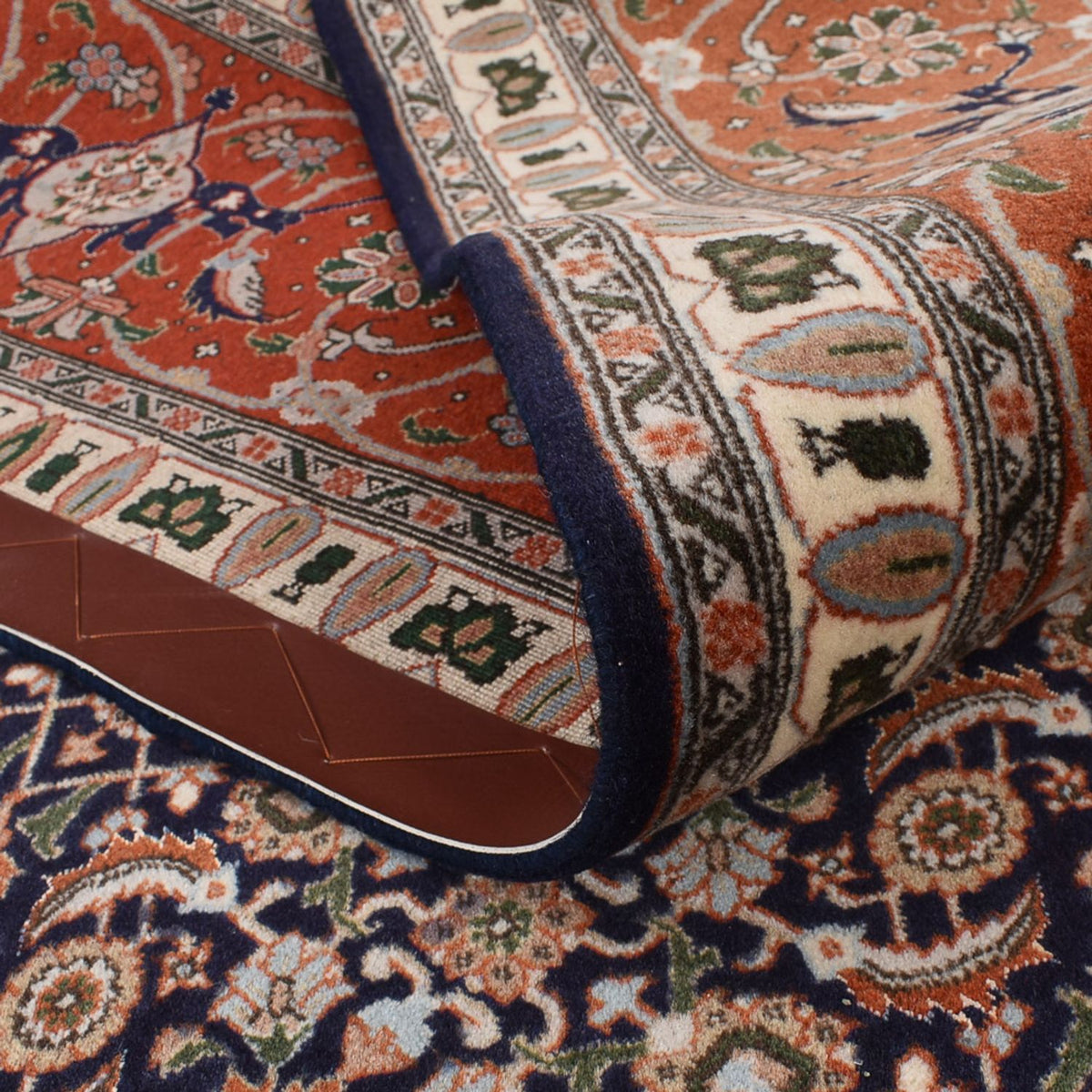 Dywan perski - Tabriz - Królewski - 348 x 246 cm - rdza