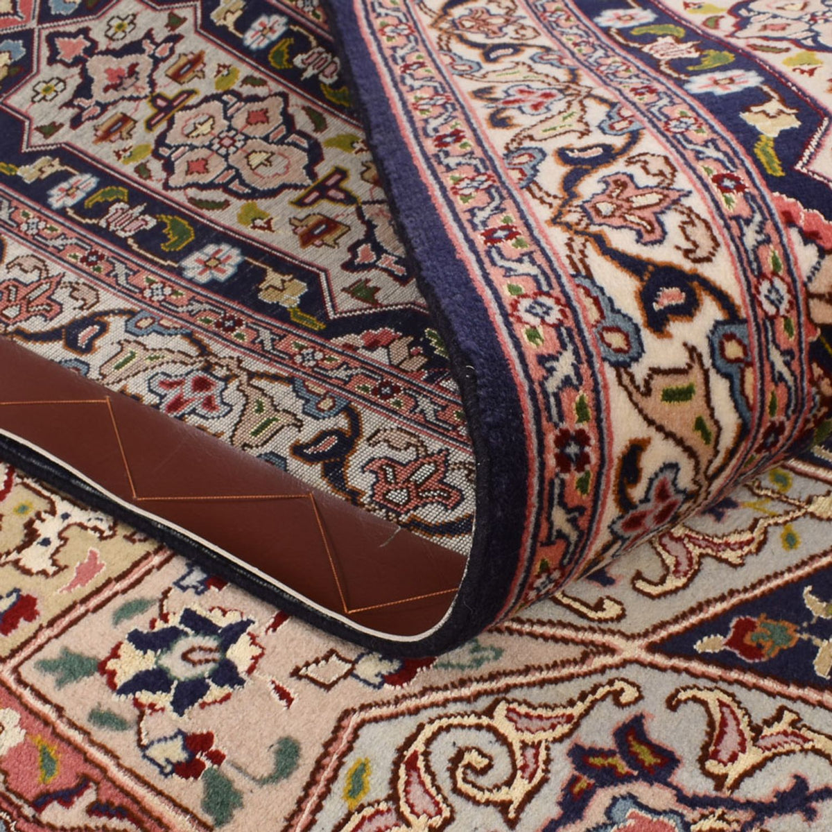 Dywan perski - Tabriz - Królewski kwadratowy  - 254 x 248 cm - ciemny beż