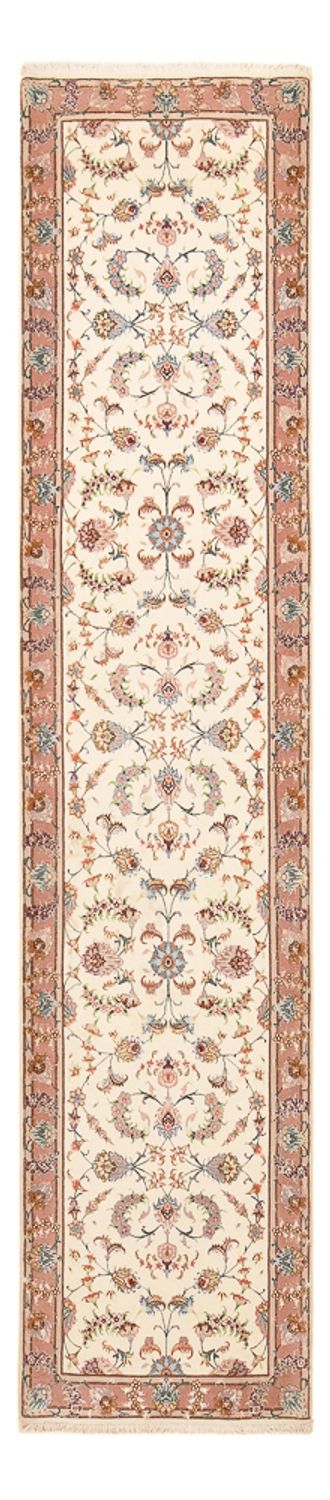 Biegacz Dywan perski - Tabriz - Premium - 347 x 77 cm - beżowy