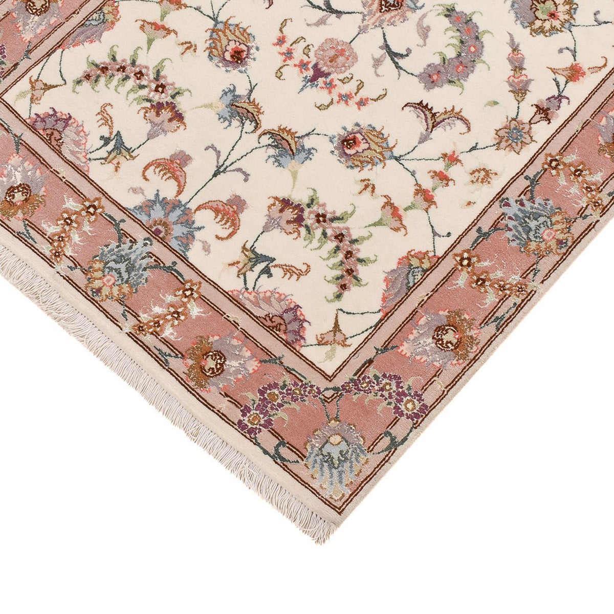 Biegacz Dywan perski - Tabriz - Premium - 347 x 77 cm - beżowy