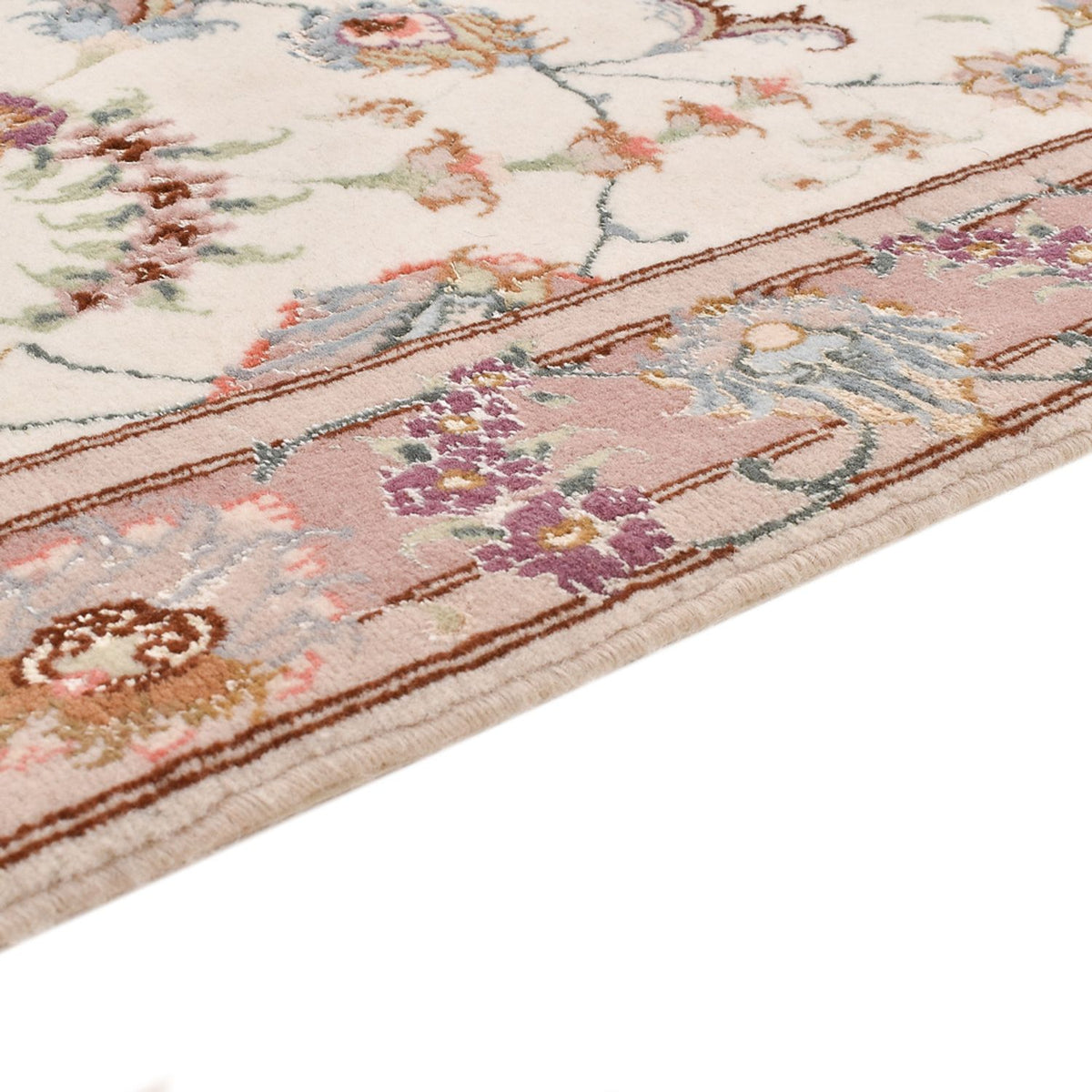 Biegacz Dywan perski - Tabriz - Premium - 347 x 77 cm - beżowy