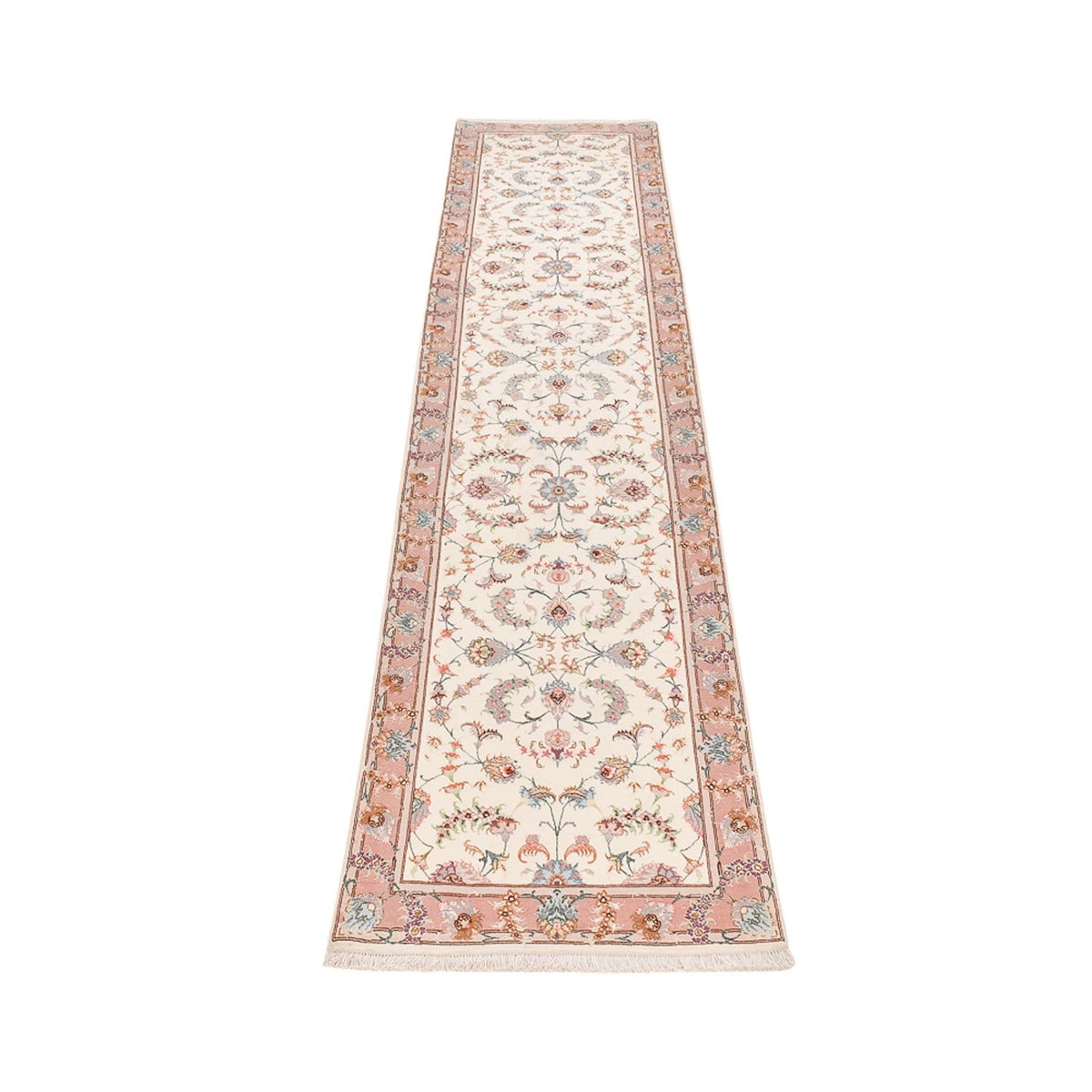 Biegacz Dywan perski - Tabriz - Premium - 347 x 77 cm - beżowy