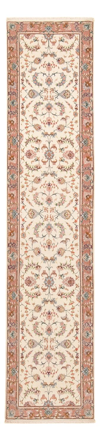Biegacz Dywan perski - Tabriz - Premium - 347 x 77 cm - beżowy