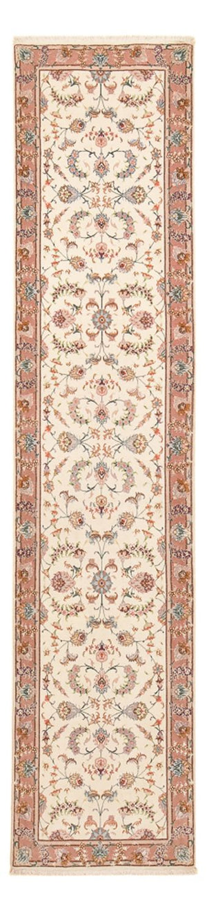 Biegacz Dywan perski - Tabriz - Premium - 347 x 77 cm - beżowy