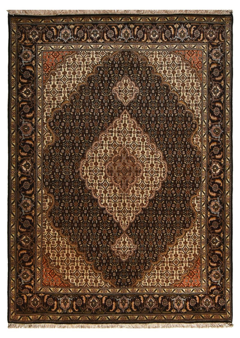 Dywan perski - Tabriz - Królewski - 205 x 146 cm - ciemnobrązowy