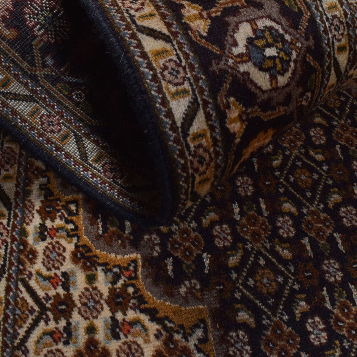 Dywan perski - Tabriz - Królewski - 205 x 146 cm - ciemnobrązowy