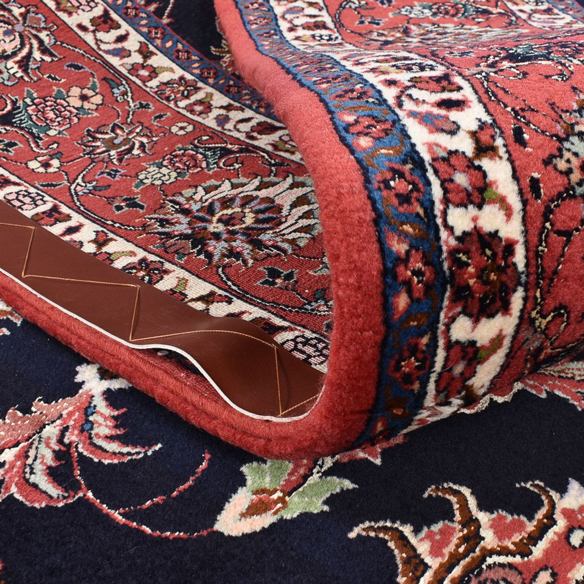 Dywan perski - Bijar - 298 x 202 cm - ciemnoniebieski