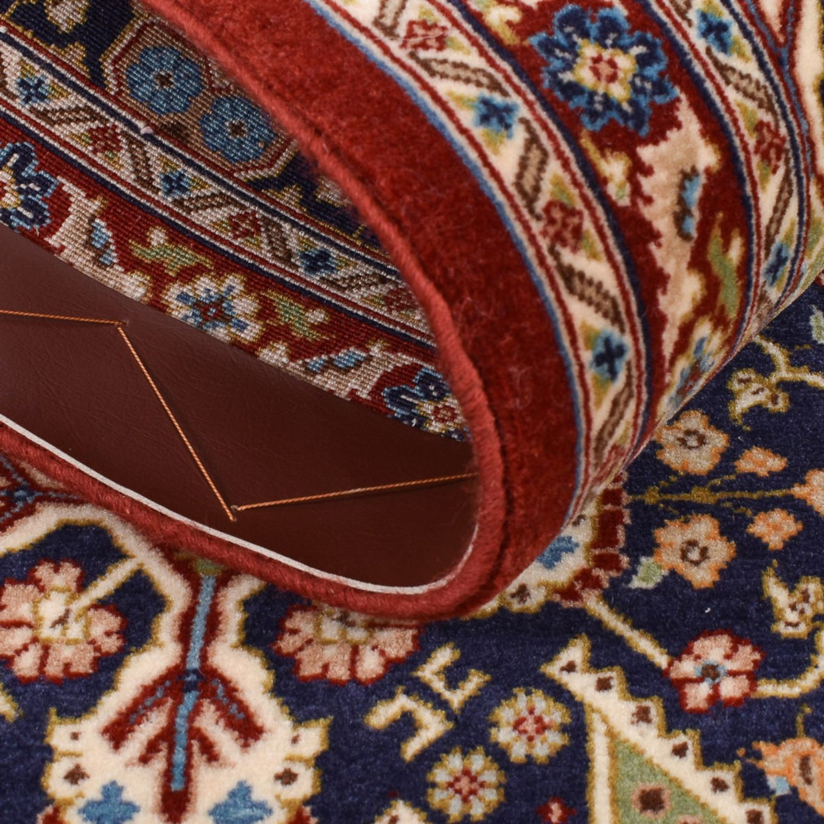 Biegacz Perski dywan - Ghom - Królewski - 193 x 51 cm - ciemny beż