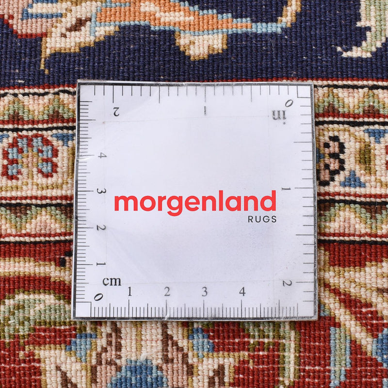 Perski dywan - Ghom - Królewski - 203 x 133 cm - ciemnoniebieski