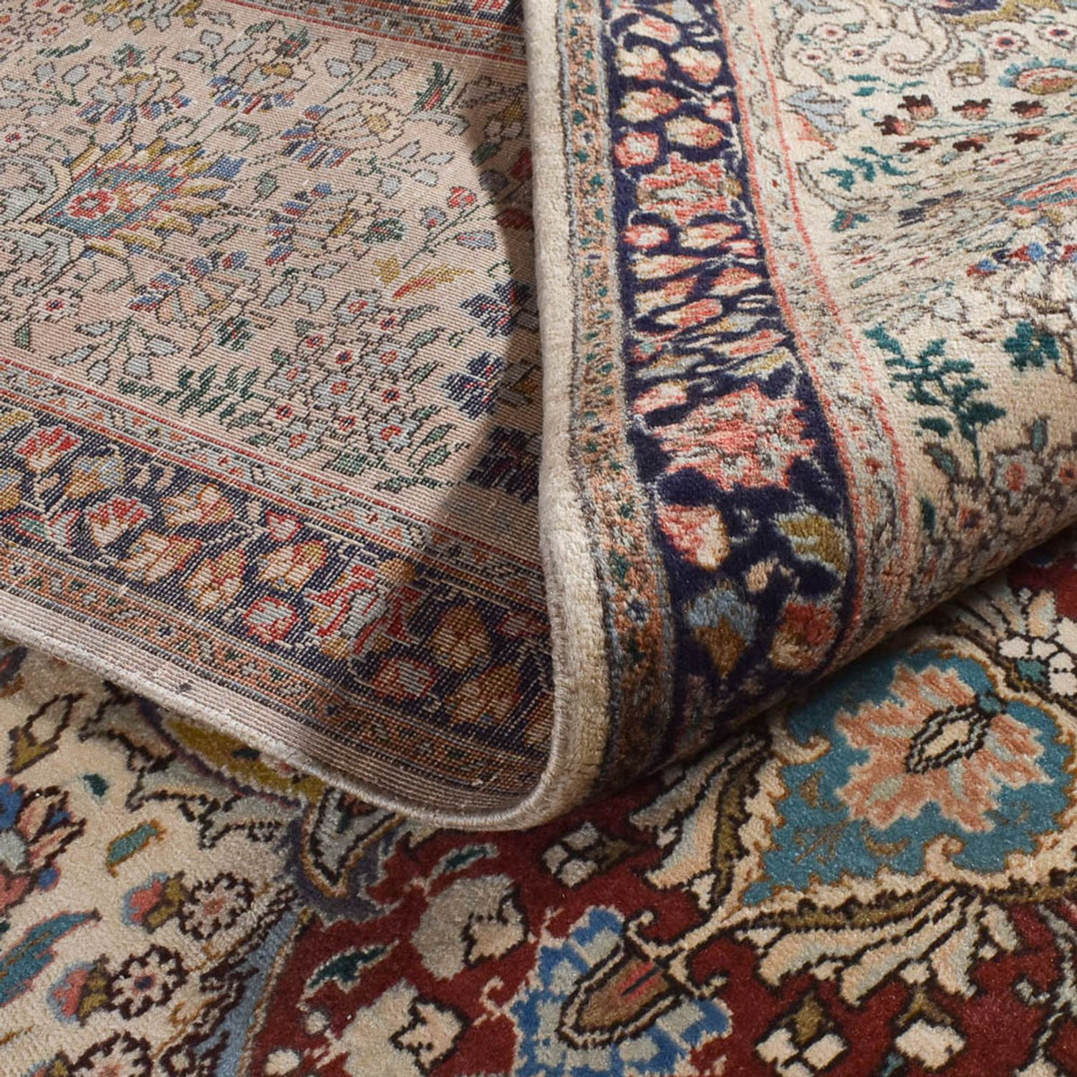 Dywan perski - Tabriz - Królewski - 389 x 306 cm - piaskowy