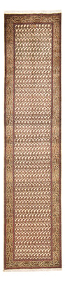Biegacz Dywan perski - Tabriz - Królewski - 427 x 97 cm - ciemny beż