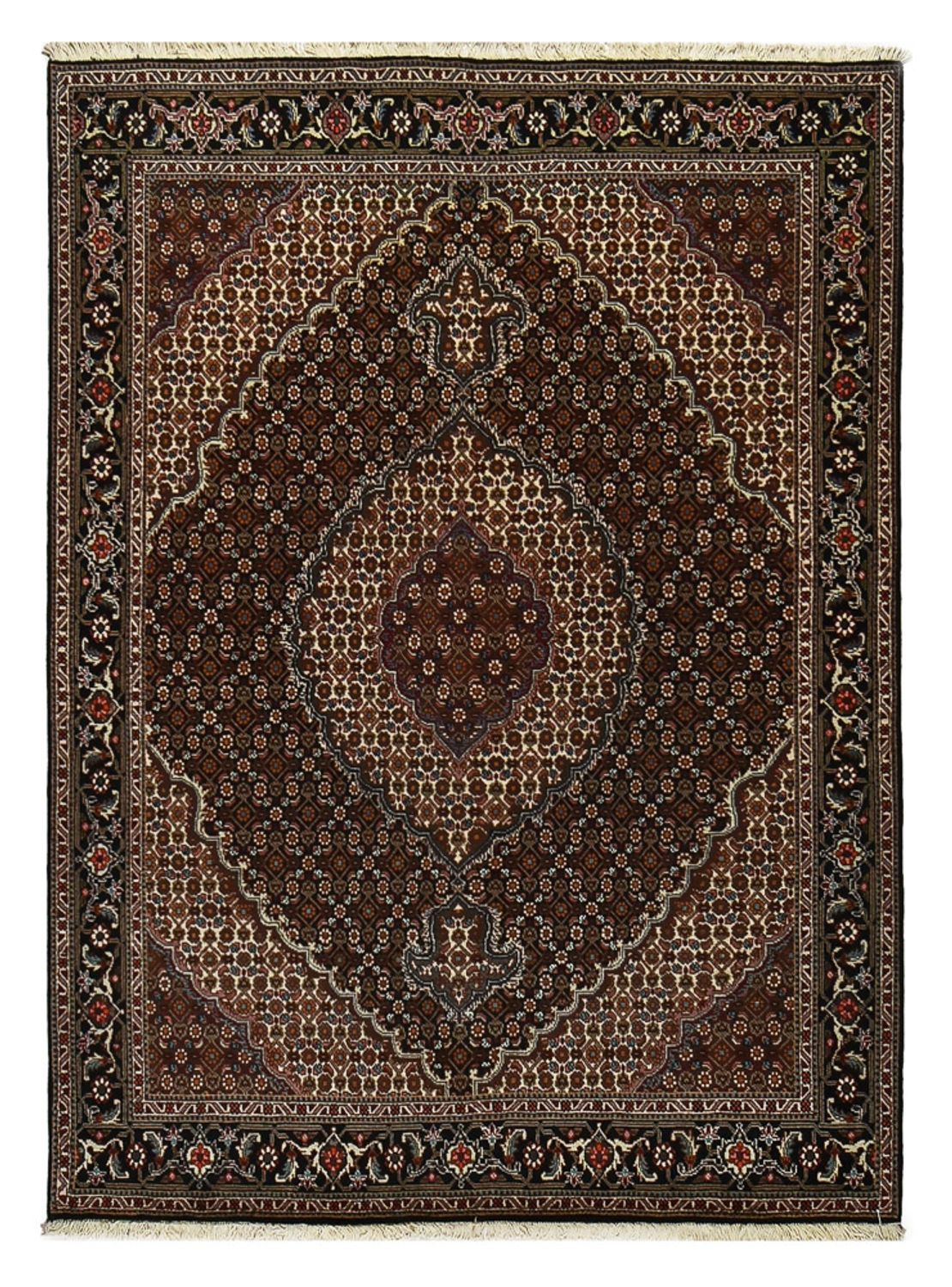 Dywan perski - Tabriz - Królewski - 204 x 150 cm - ciemnobrązowy