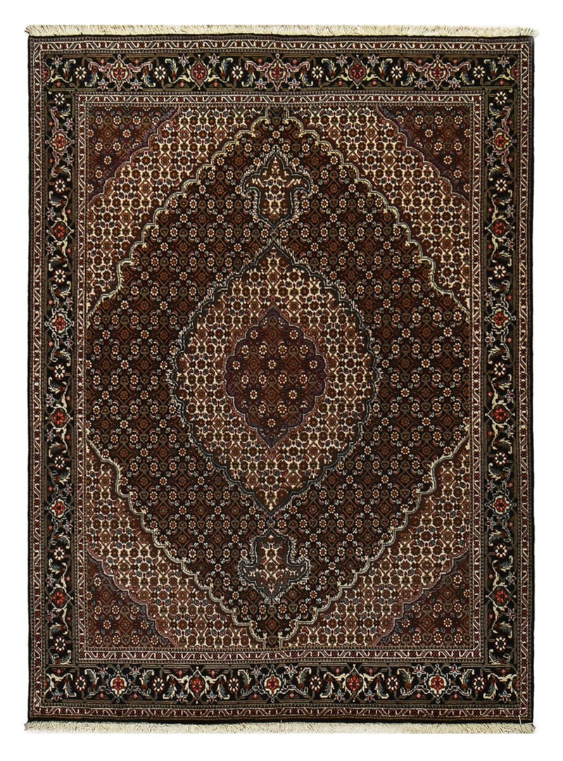 Dywan perski - Tabriz - Królewski - 204 x 150 cm - ciemnobrązowy