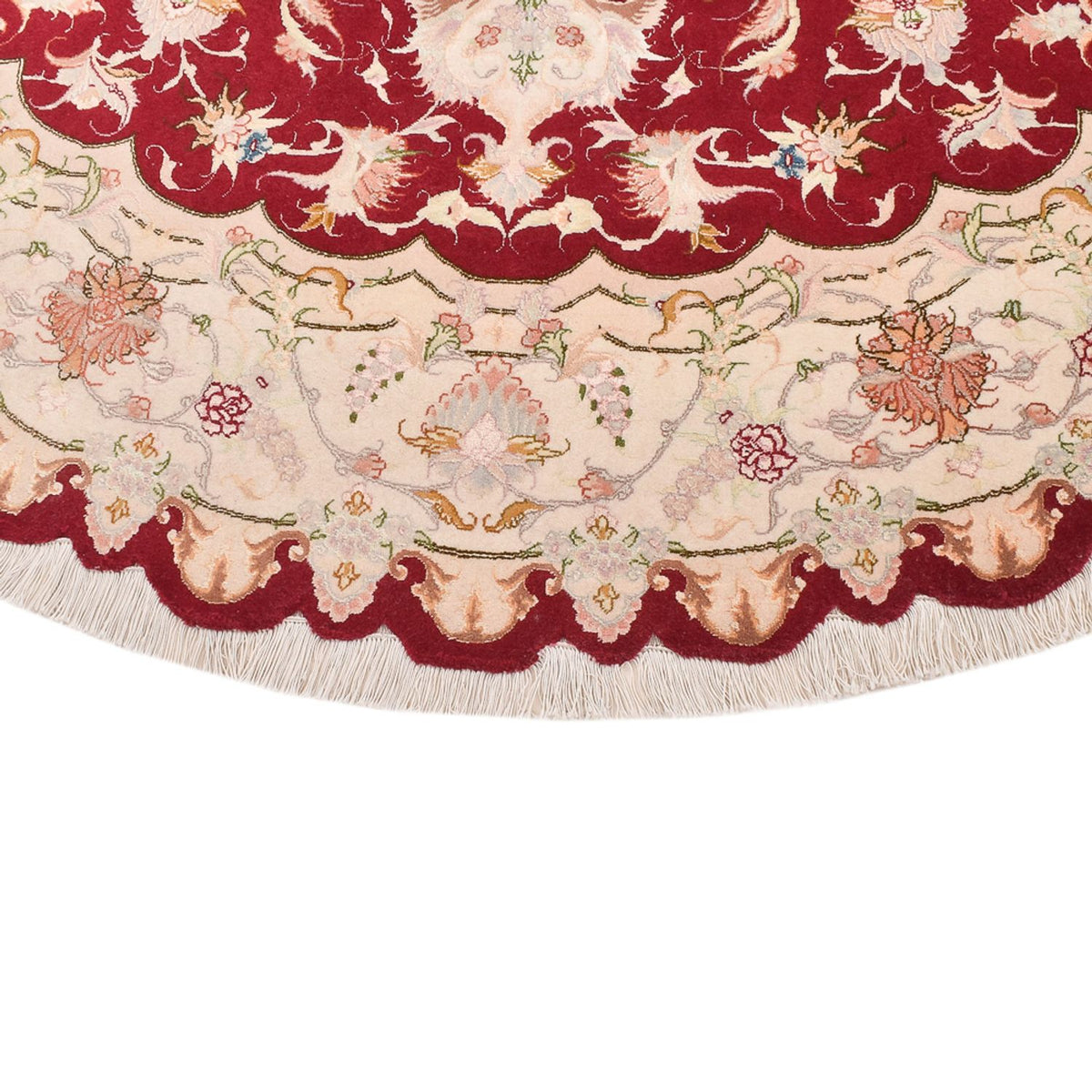 Dywan perski - Tabriz - Królewski okrągły  - 200 x 200 cm - wielokolorowy