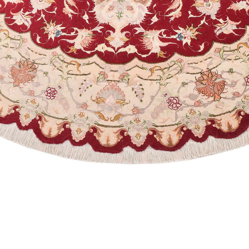 Dywan perski - Tabriz - Królewski okrągły  - 200 x 200 cm - wielokolorowy