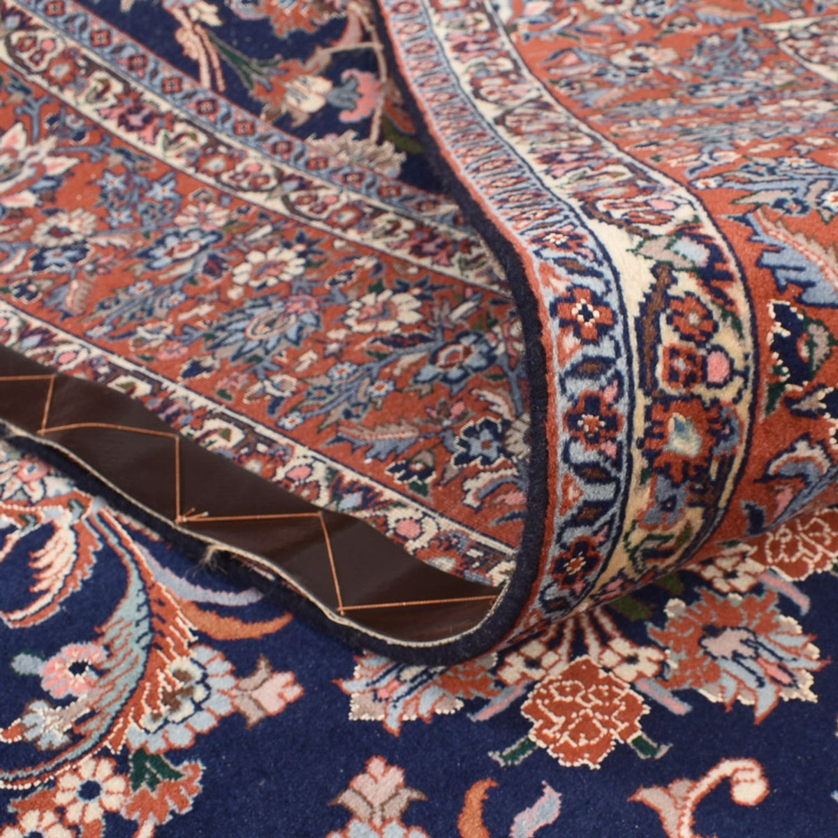 Dywan perski - Bijar - 295 x 206 cm - ciemnoniebieski