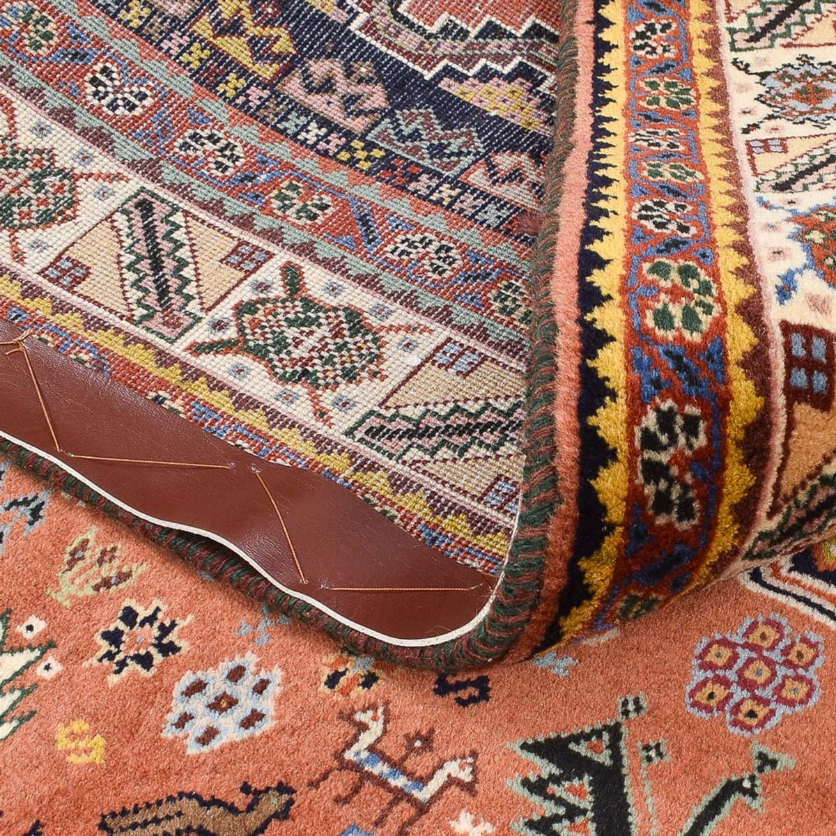 Dywan Gabbeh - Kashkuli perski - 202 x 152 cm - jasna czerwień