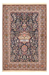 Dywan perski - Isfahan - Premium - 238 x 159 cm - ciemnoniebieski