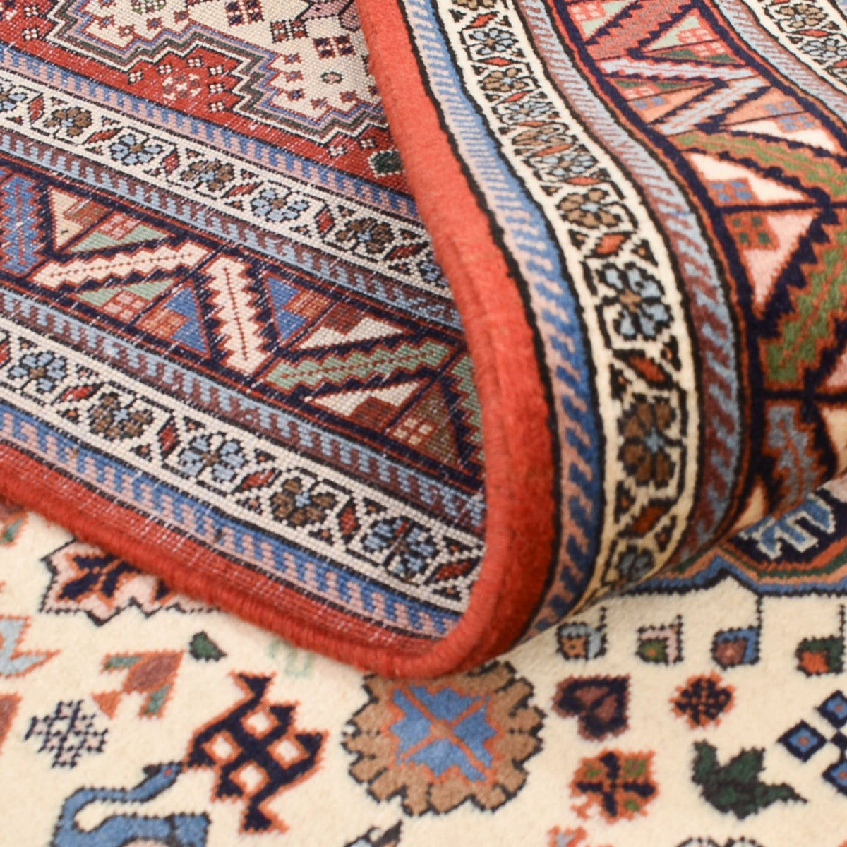 Dywan Gabbeh - Kashkuli perski - 208 x 148 cm - kremowy