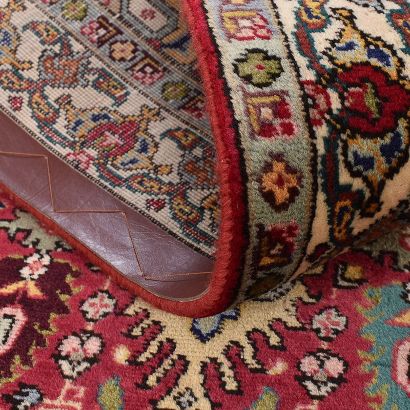 Biegacz Dywan perski - Tabriz - Królewski - 408 x 80 cm - jasna czerwień