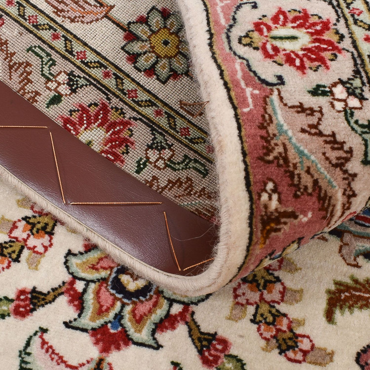 Biegacz Dywan perski - Tabriz - Królewski - 297 x 69 cm - piaskowy