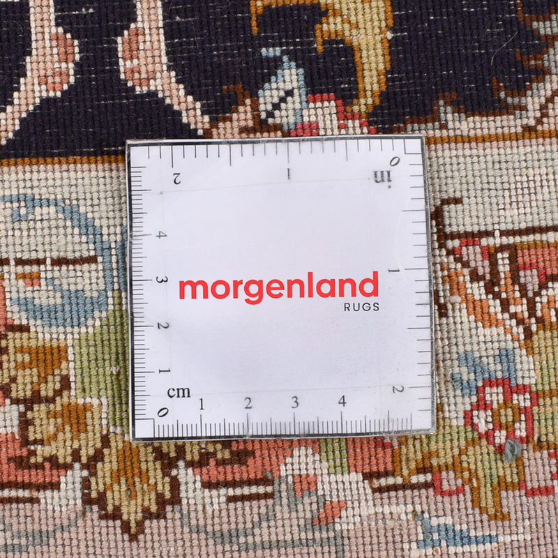 Biegacz Dywan perski - Tabriz - Królewski - 288 x 69 cm - ciemnoniebieski