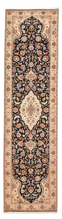 Biegacz Dywan perski - Tabriz - Królewski - 310 x 83 cm - ciemnoniebieski