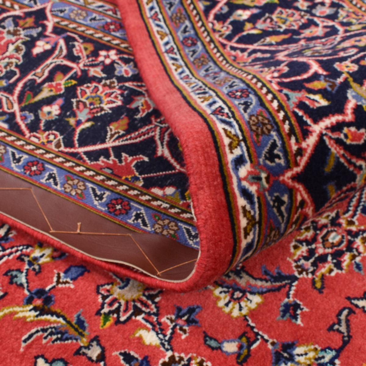 Dywan perski - Keshan - 222 x 142 cm - jasna czerwień