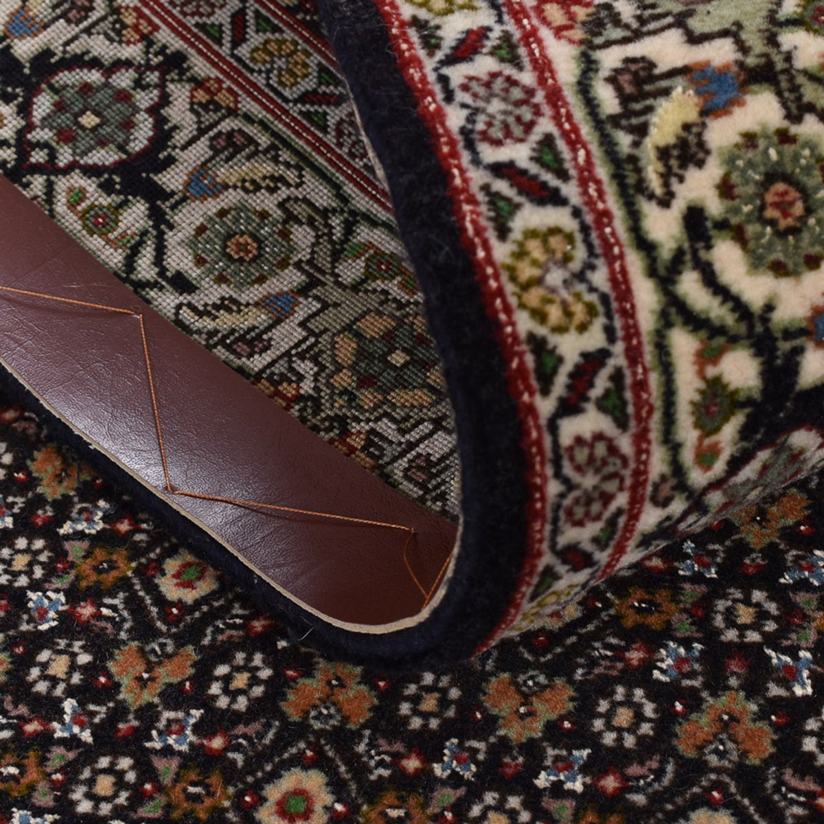 Biegacz Dywan perski - Tabriz - Królewski - 390 x 82 cm - ciemny beż