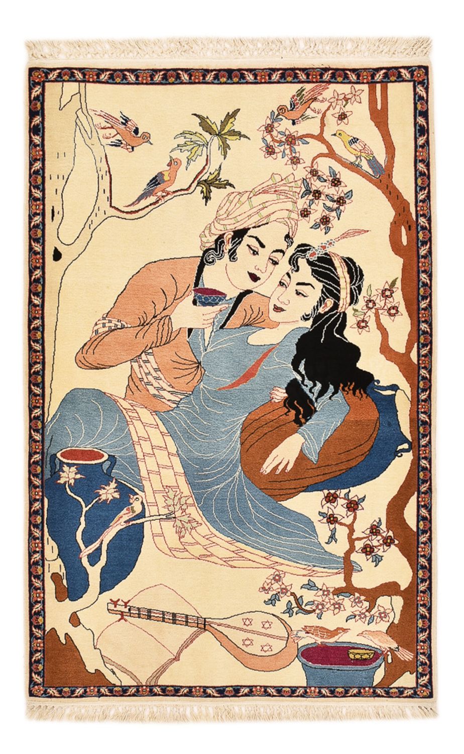 Dywan perski - Tabriz - Królewski - 122 x 76 cm - wielokolorowy