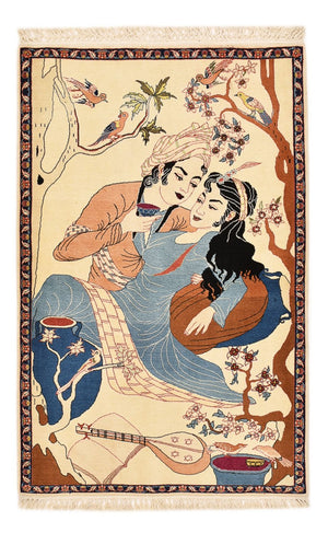 Dywan perski - Tabriz - Królewski - 122 x 76 cm - wielokolorowy