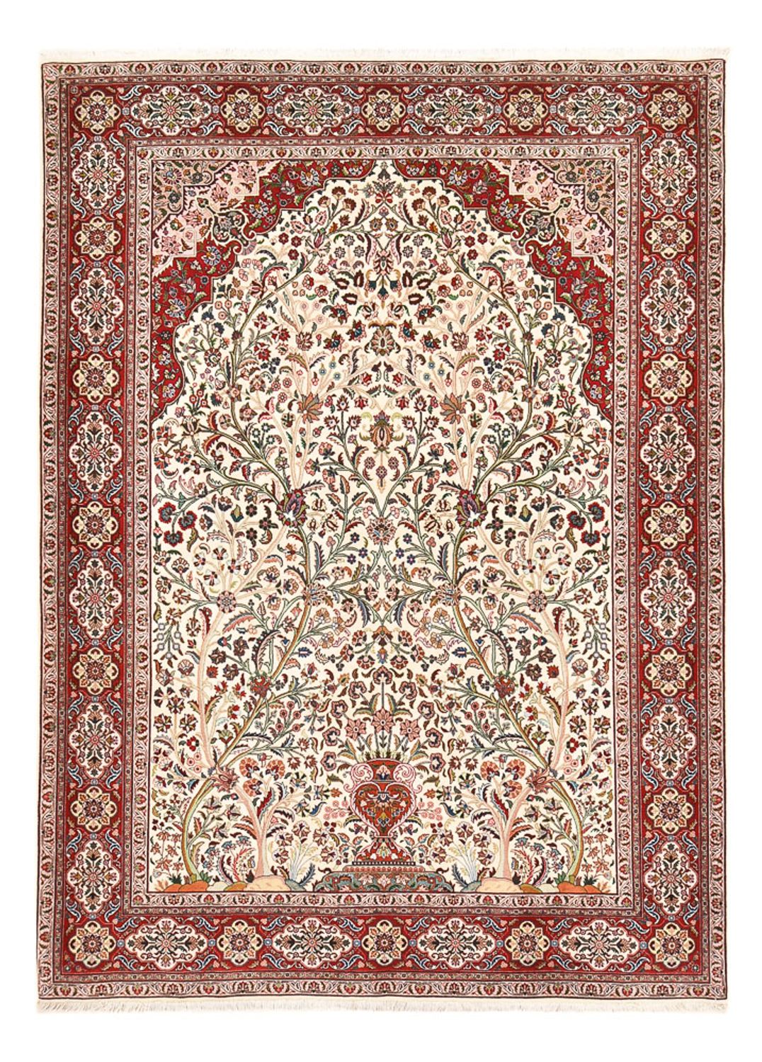 Dywan perski - Tabriz - Królewski - 250 x 178 cm - kremowy
