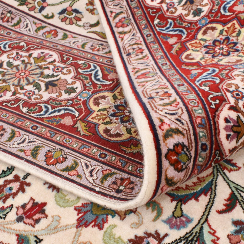 Dywan perski - Tabriz - Królewski - 250 x 178 cm - kremowy