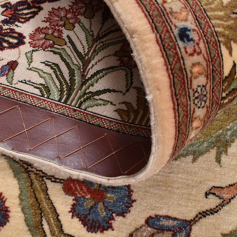 Perski dywan - Ghom - Królewski - 202 x 136 cm - jasny beż