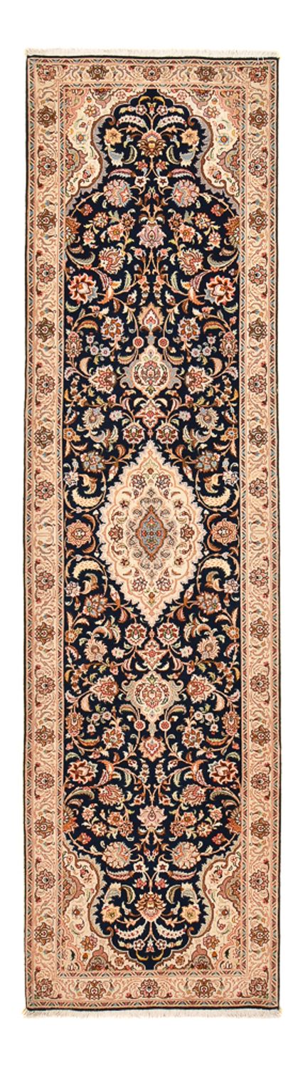 Biegacz Dywan perski - Tabriz - Królewski - 310 x 82 cm - ciemnoniebieski
