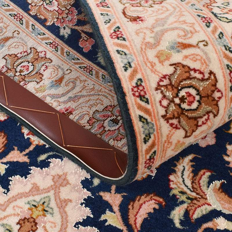 Biegacz Dywan perski - Tabriz - Królewski - 310 x 82 cm - ciemnoniebieski