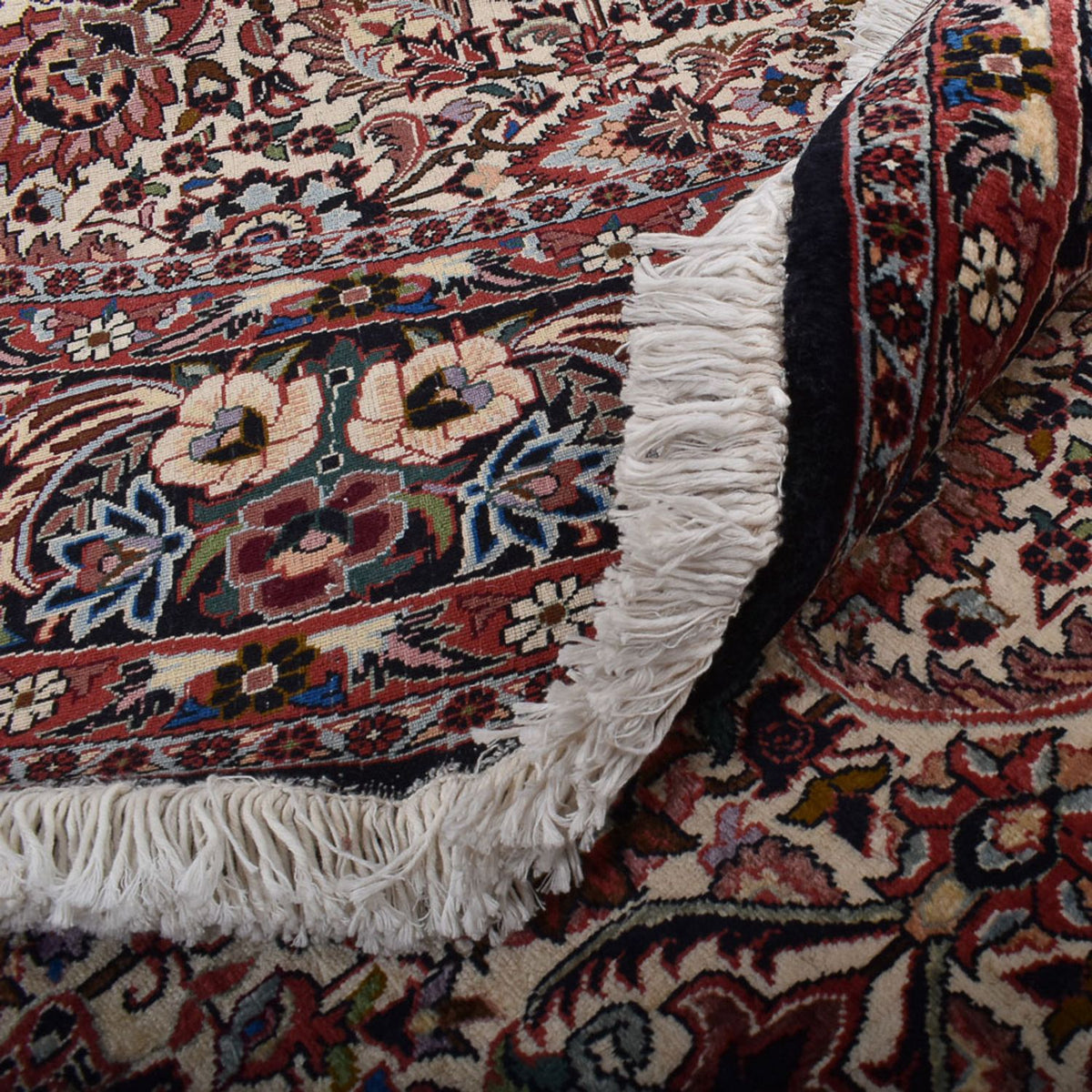 Dywan perski - Bijar okrągły  - 250 x 250 cm - rdza