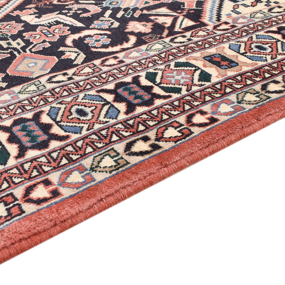 Dywan Gabbeh - Kashkuli perski - 192 x 150 cm - ciemnoniebieski