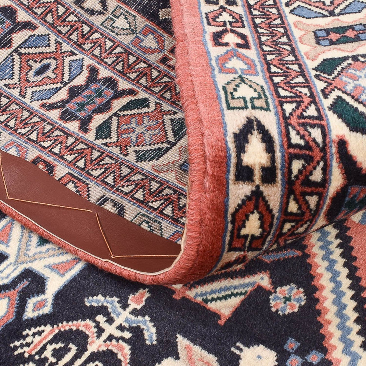 Dywan Gabbeh - Kashkuli perski - 192 x 150 cm - ciemnoniebieski