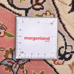 Dywan perski - Tabriz - Królewski okrągły  - 200 x 200 cm - kremowy