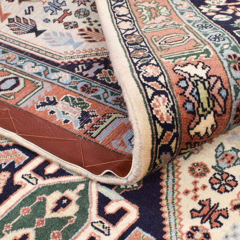 Dywan Gabbeh - Kashkuli perski - 209 x 145 cm - ciemnoniebieski